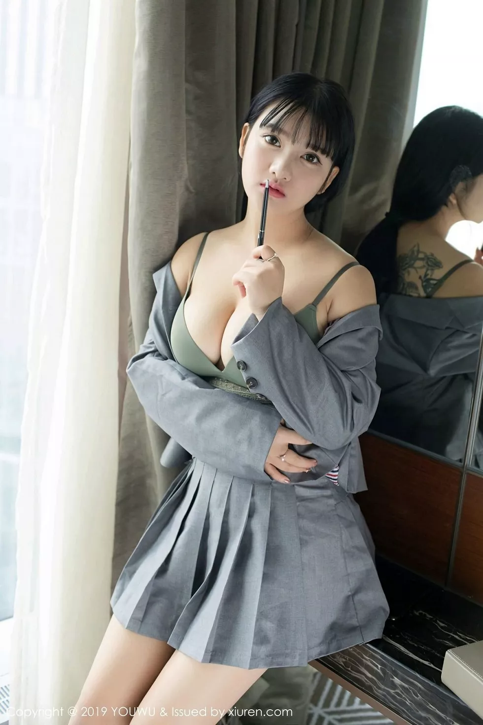 Xgyw.Org_[YouWu尤物馆]Vol.138_巨乳嫩模小尤奈私房黑色高叉连体内衣秀傲人豪乳诱惑写真59P