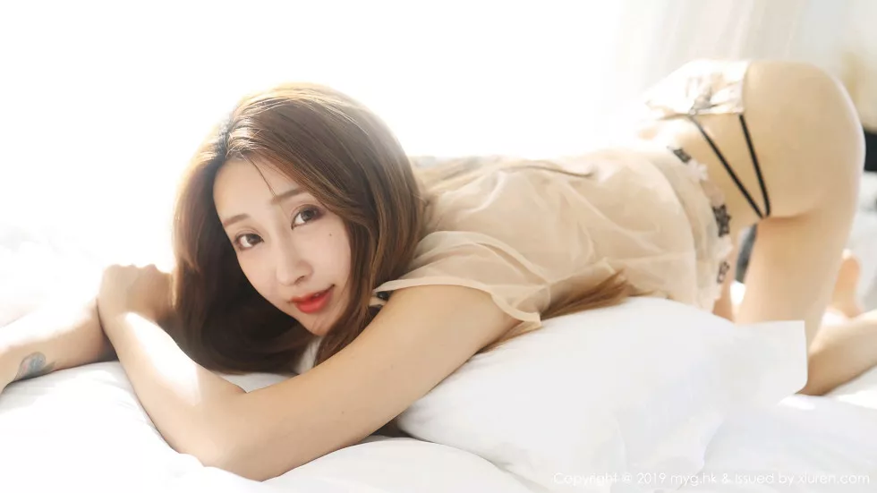 Xgyw.Org_[MyGirl美媛馆]Vol.375_嫩模奈美nana私房床上薄纱透视内衣配丁字裤惹火诱惑写真63P