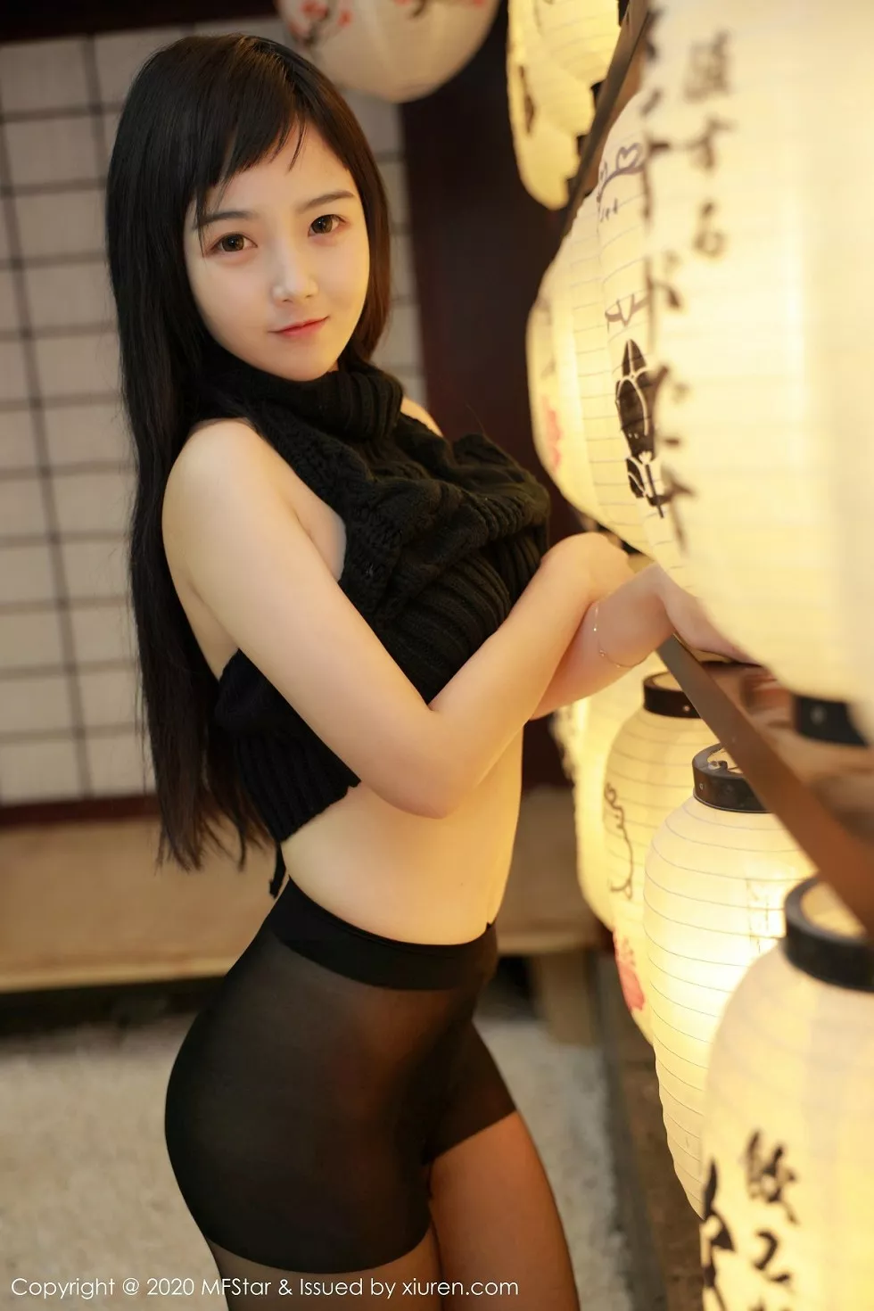 Xgyw.Org_[MFStar模范学院]Vol.282_嫩模徐微微mia私房黑色魅惑内衣配无内黑丝极致诱惑写真55P