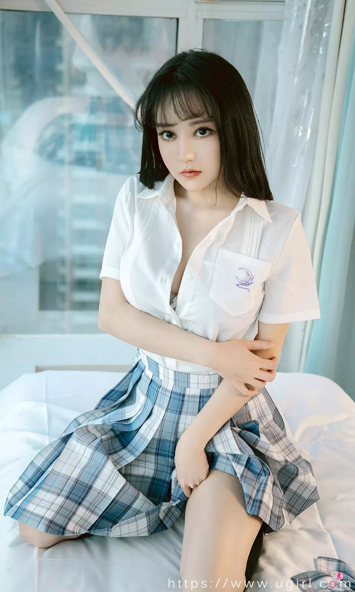Xgyw.Org_[Ugirls爱尤物]No.1984_嫩模白亦ada少女情怀主题性感短袖衬衣配格子裙迷人写真35P