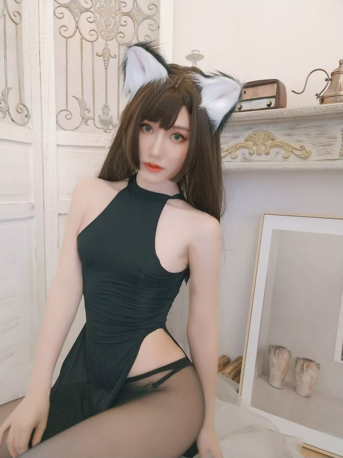 Xgyw.Org_网络美女木之本果黒猫の彼女主题黑色情趣服饰半脱露豪乳血滴子遮点诱惑写真89P