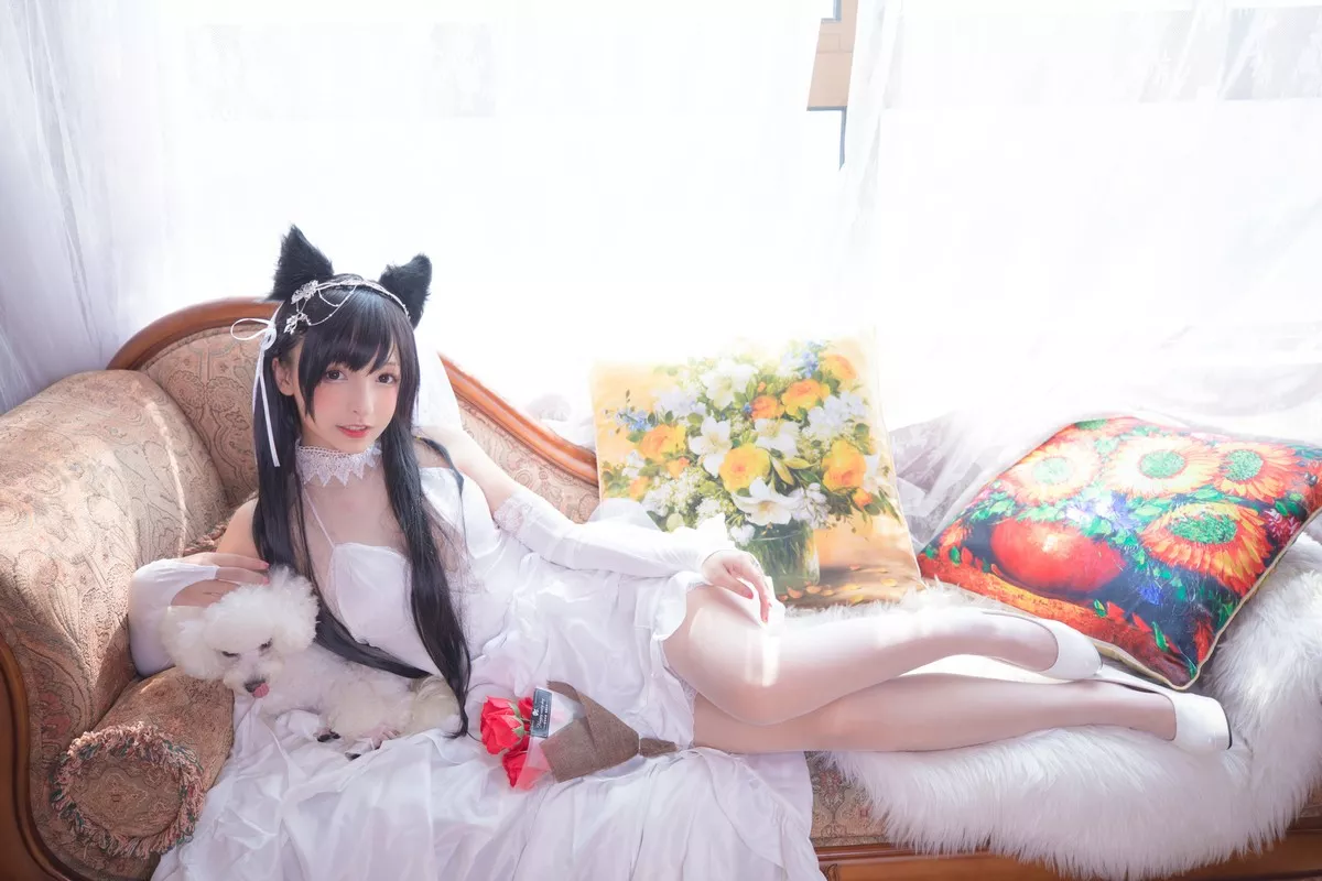 Xgyw.Org_斗鱼主播神楽板真冬明日の花嫁主题性感白色服饰配蕾丝吊袜秀完美身材诱惑写真150P