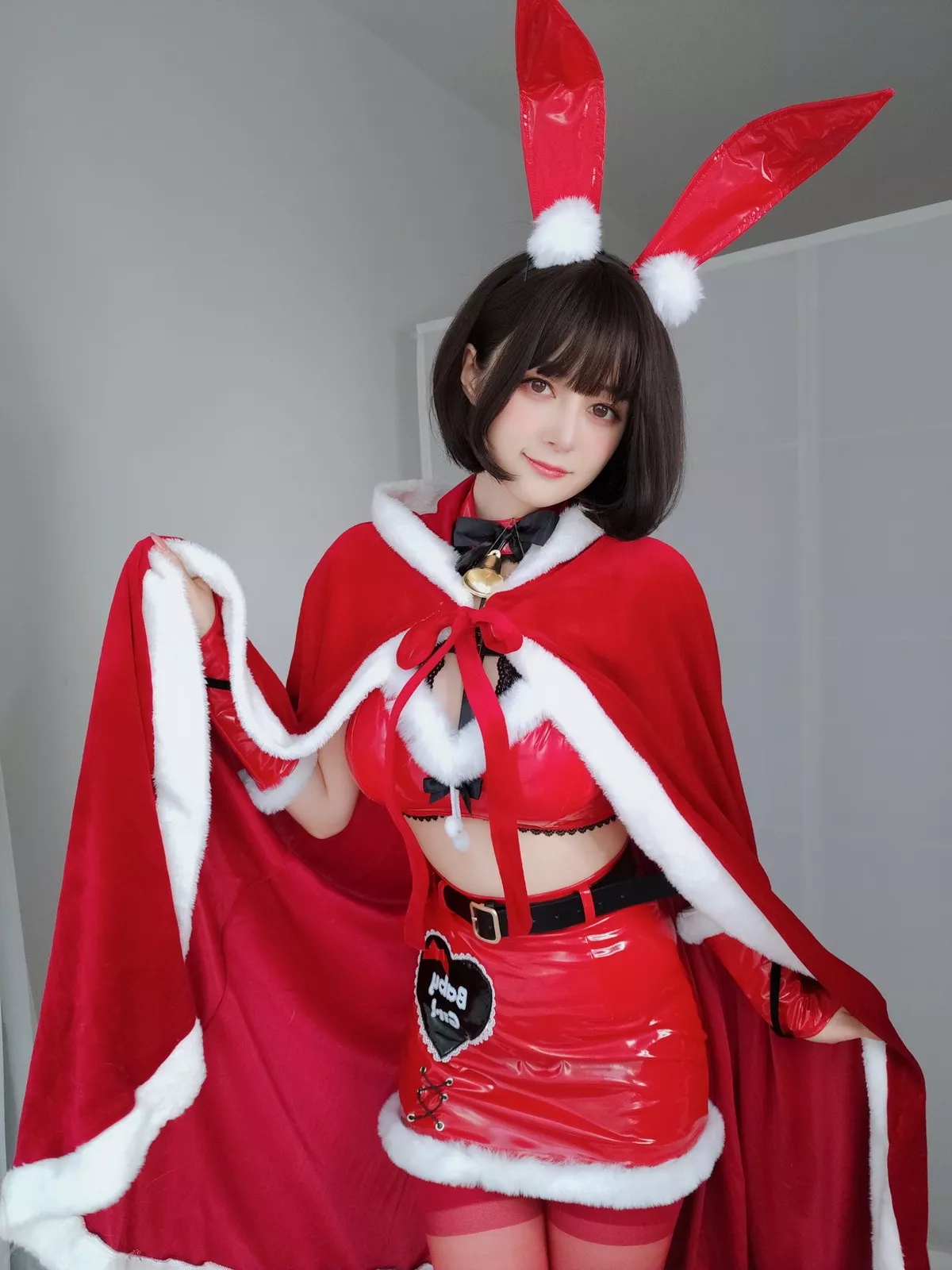 Xgyw.Org_Coser小姐姐白银81圣诞兔女郎主题性感红色服饰配红丝吊袜秀完美身材诱惑写真99P