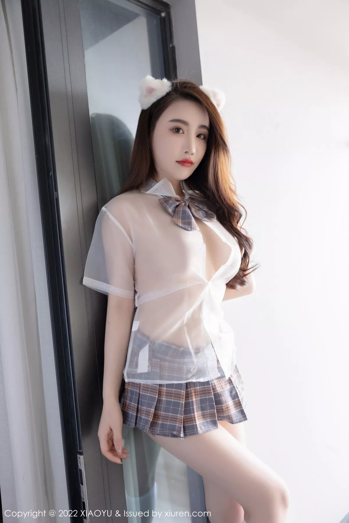 秀人集.com_[XiaoYu画语界]Vol.742_女神Cherry樱桃酱私房性感透明JK服饰配白丝袜撩人诱惑写真72P