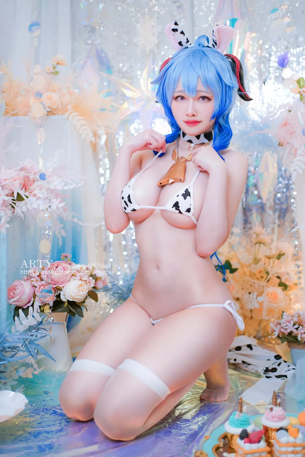 Xgyw.Org_Coser妹子Arty Huang-Genshin Ganyu主题私房性感紫色连体衣秀丰满身材诱惑写真57P