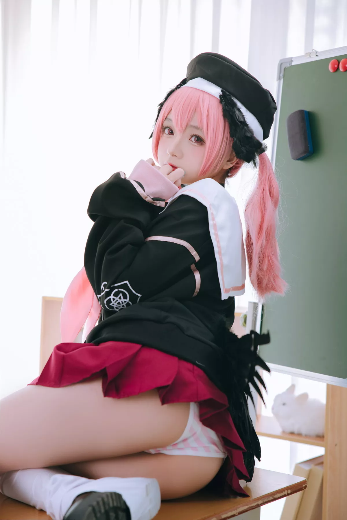 Xgyw.Org_Cosplay美女日奈娇下江小春主题室内脱性感学生制服露三点式内衣迷人诱惑写真149P