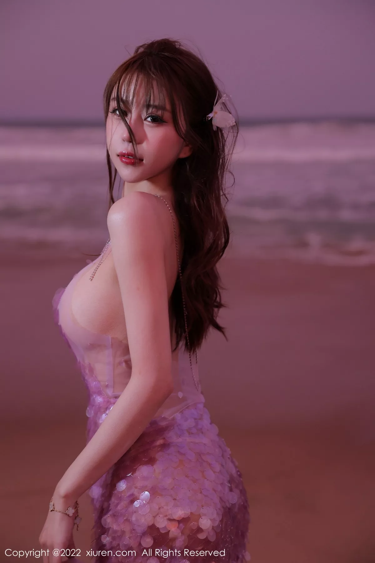 Xgyw.Org_XiuRen第5890期_模特tina_甜仔海南旅拍沙滩场景粉色真空裙秀凹凸身材诱惑写真53P