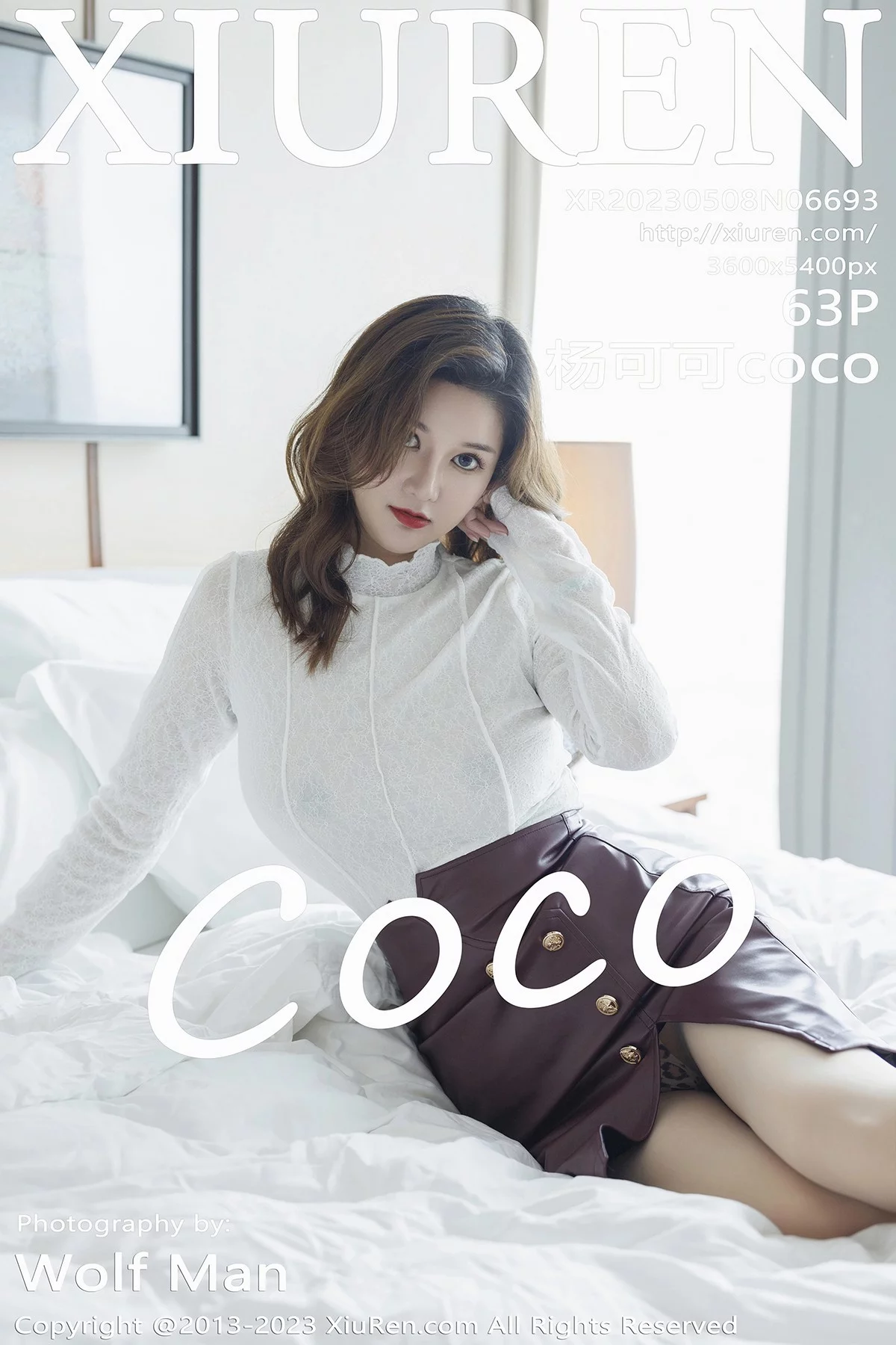 Xgyw.Org_XiuRen第6693期_模特杨可可coco白色上衣配暗红短裙露原色丝袜秀美腿诱惑写真63P