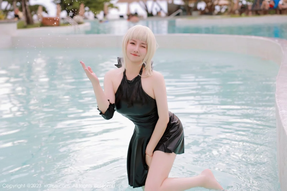 Xgyw.Org_XiuRen第6984期_模特养乐多DoDo性感黑色Cosplay装扮秀丰满身材惹火诱惑写真75P