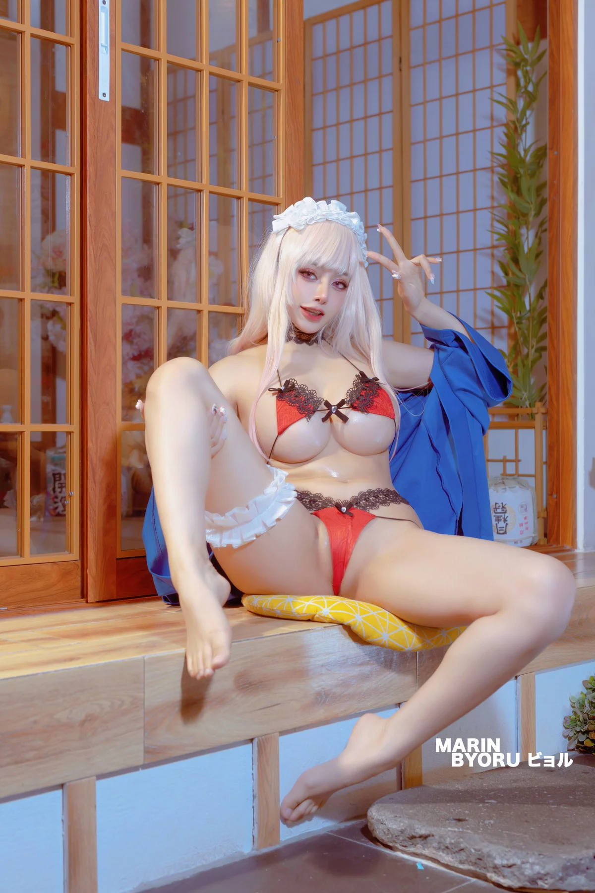 Xgyw.Org_日本性感萝莉Byoru-Marin Red主题性感黑色蕾丝边红色内衣秀火辣身材诱惑写真42P