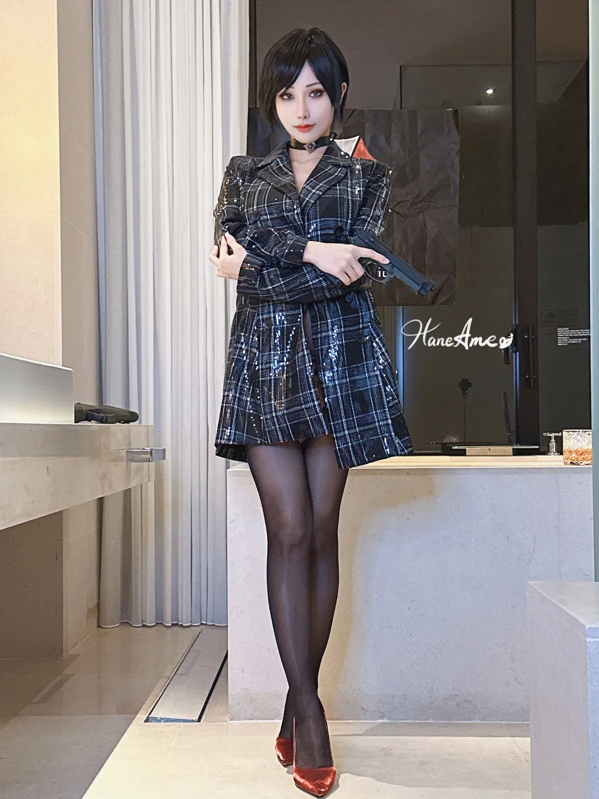 Xgyw.Org_Coser美女雨波_HaneAme4月合集主题性感连体衣+黑色内衣秀丰满身材诱惑写真148P