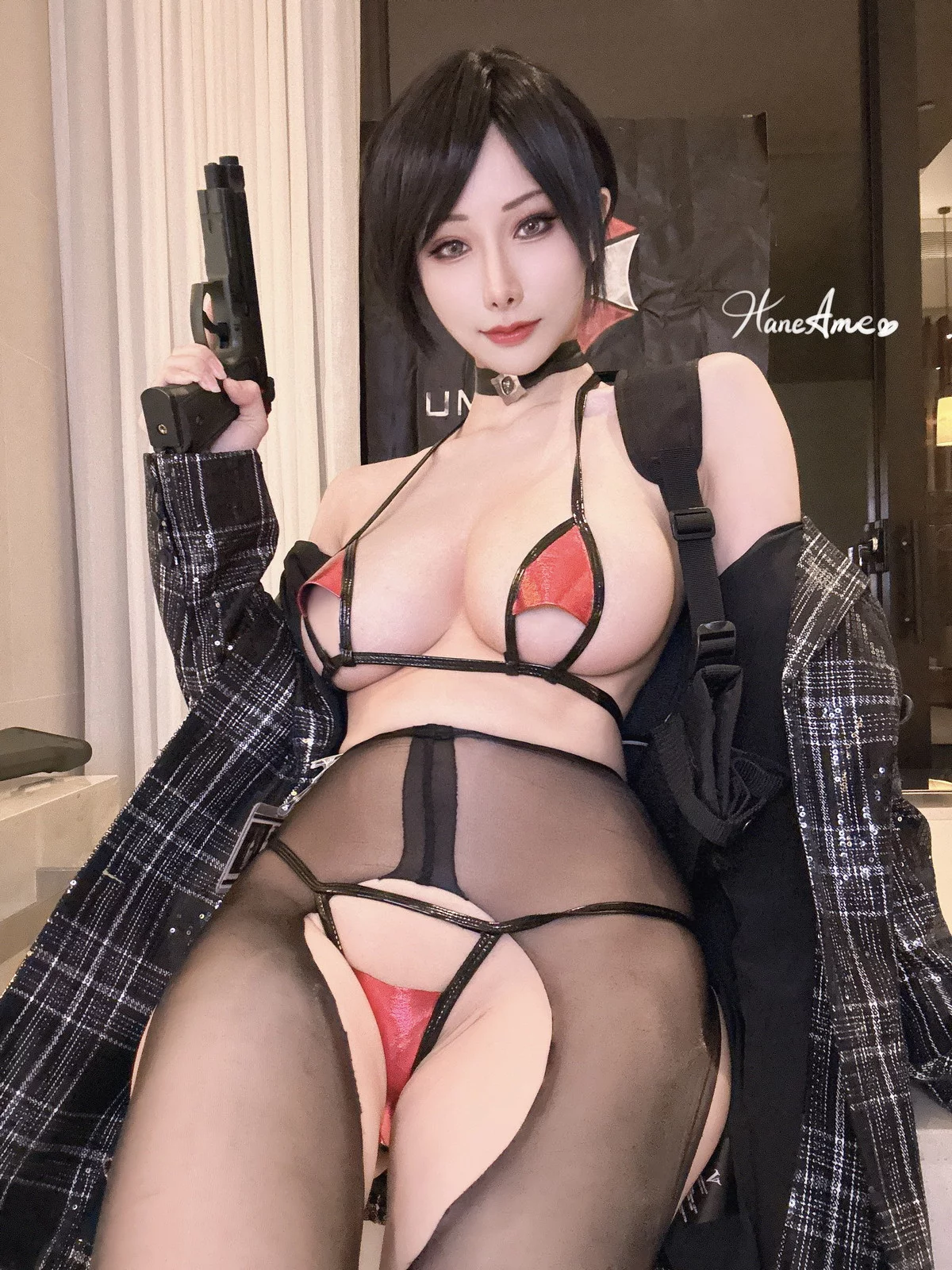 Xgyw.Org_Coser美女雨波_HaneAme4月合集主题性感连体衣+黑色内衣秀丰满身材诱惑写真148P