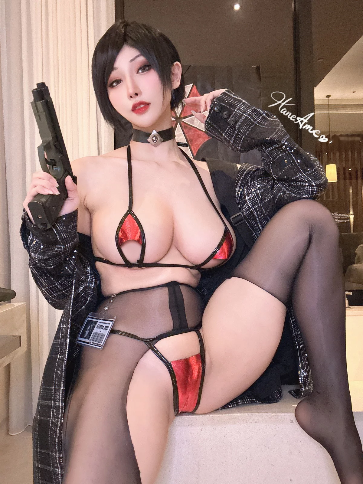 Xgyw.Org_Coser美女雨波_HaneAme4月合集主题性感连体衣+黑色内衣秀丰满身材诱惑写真148P