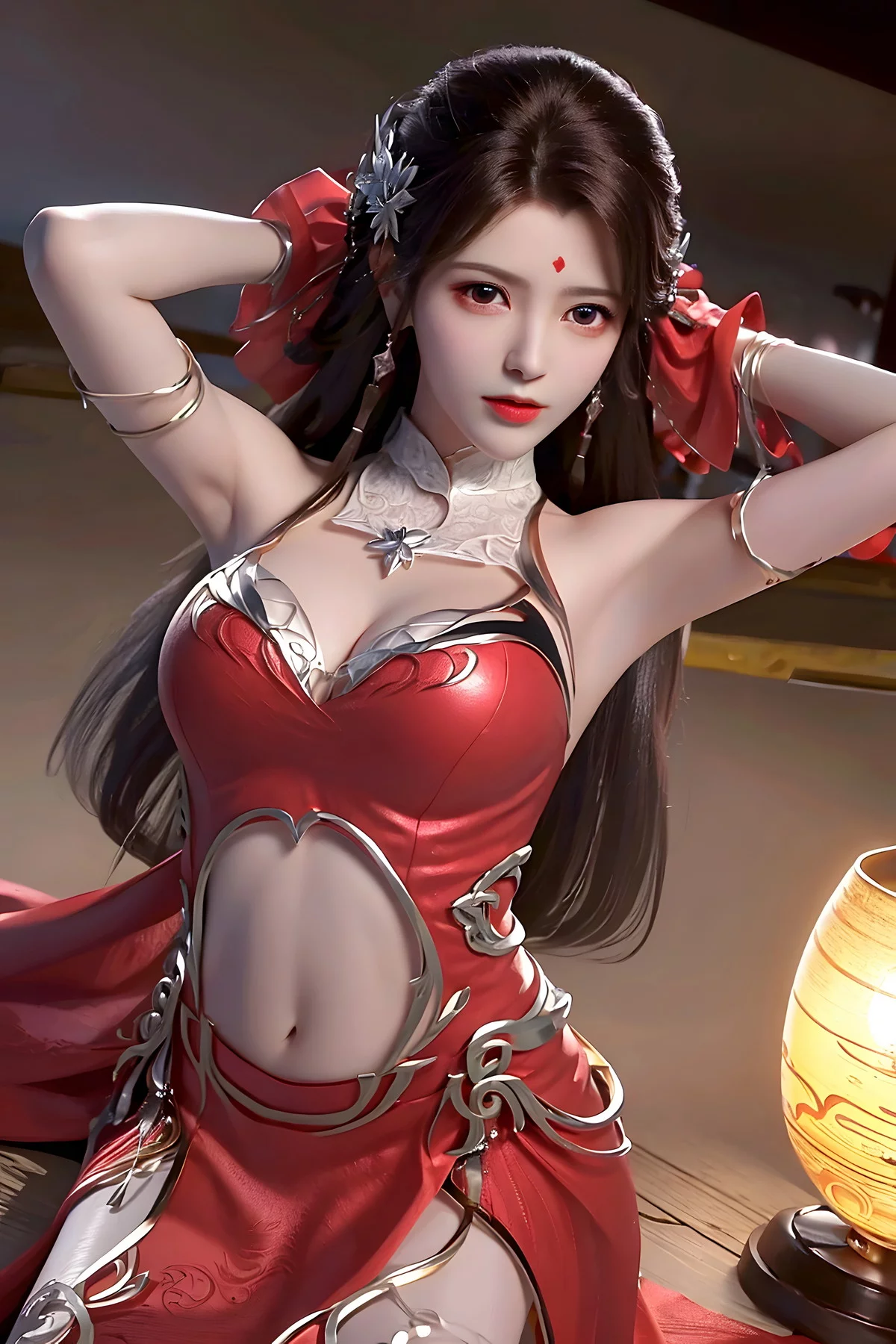 Xgyw.Org_AI美图039期火灵儿主题性感开胸连衣短裙美女完美写真及下载91P