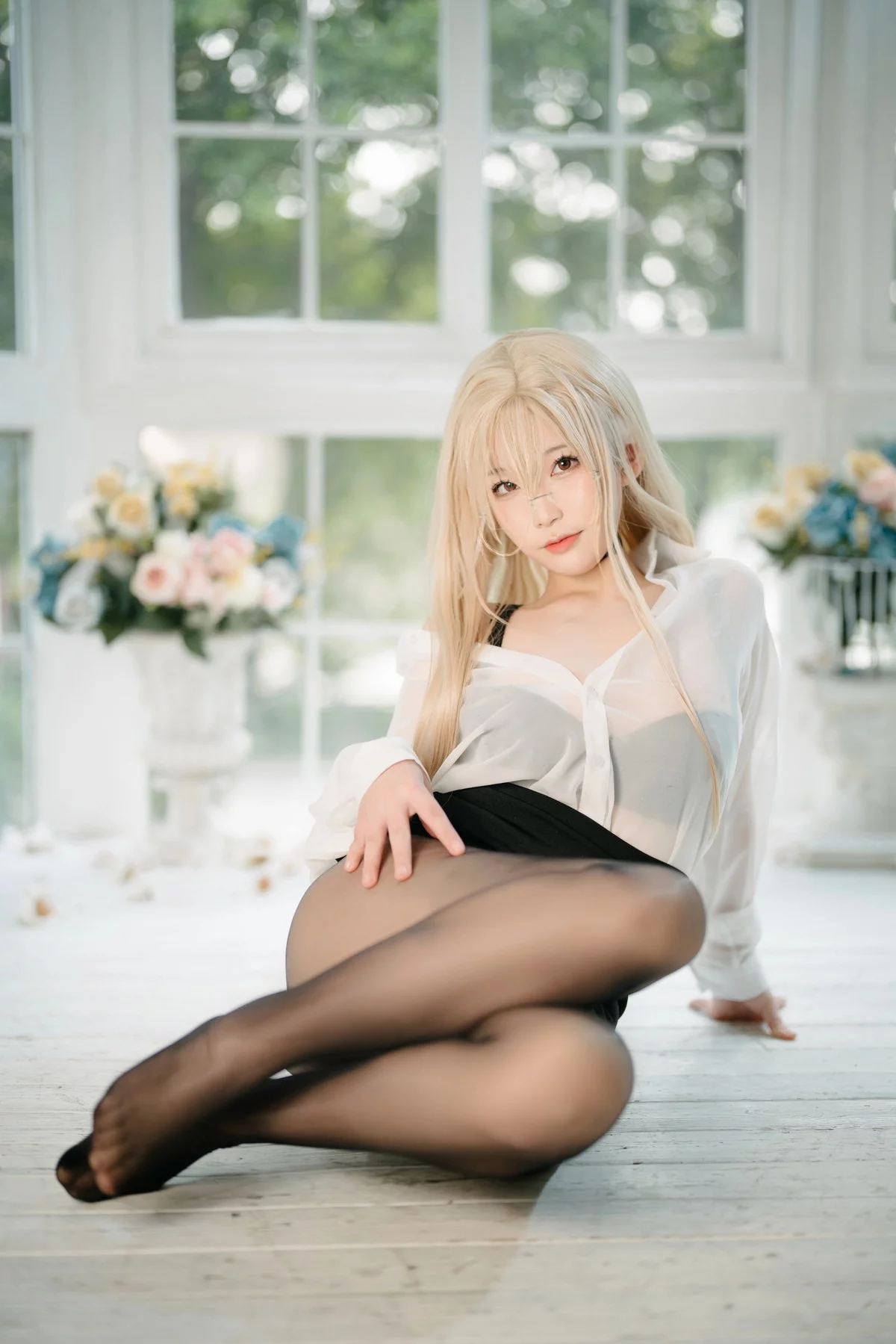 Xgyw.Org_Coser美女七七娜娜子怨仇办公室主题透明白T配黑短裙露超薄黑丝完美诱惑写真42P