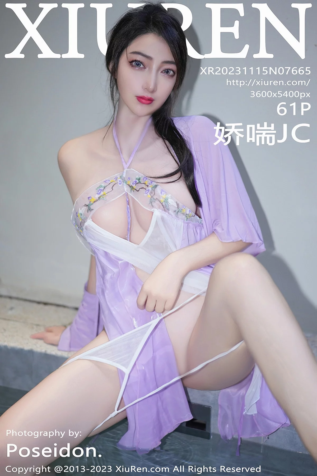 Xgyw.Org_XiuRen第7665期_模特娇喘JC性感紫色薄纱古典服配情趣内衣秀惹火身材诱惑写真61P