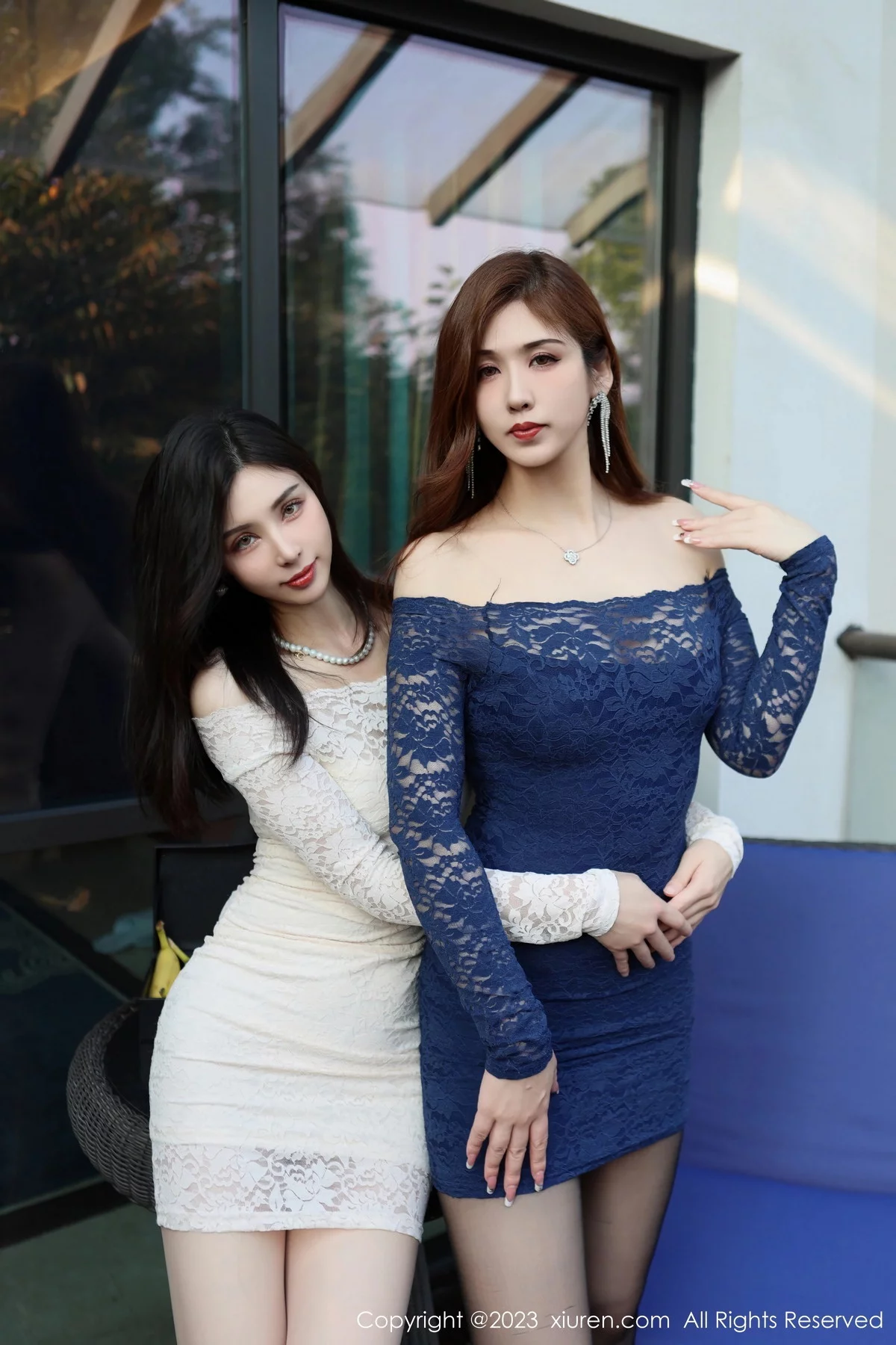 Xgyw.Org_XiuRen第7669期_模特合集月野兔美妞＆曼柔性感连衣短裙配丝袜系列完美诱惑写真74P