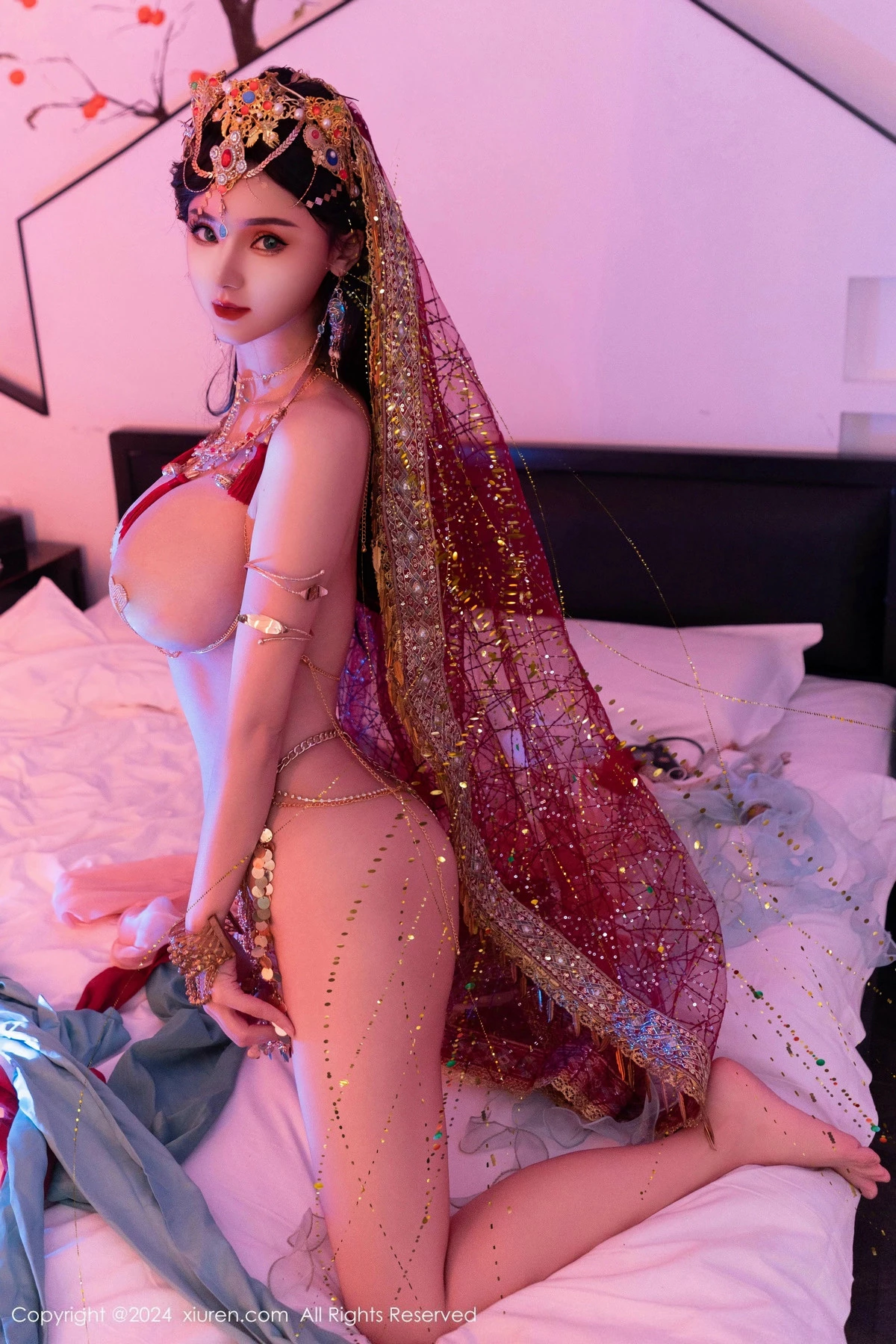 Xgyw.Org_XiuRen第9585期_新人模特不吃冰淇淋异域风情女郎性感情趣服饰秀火辣身材诱惑写真85P