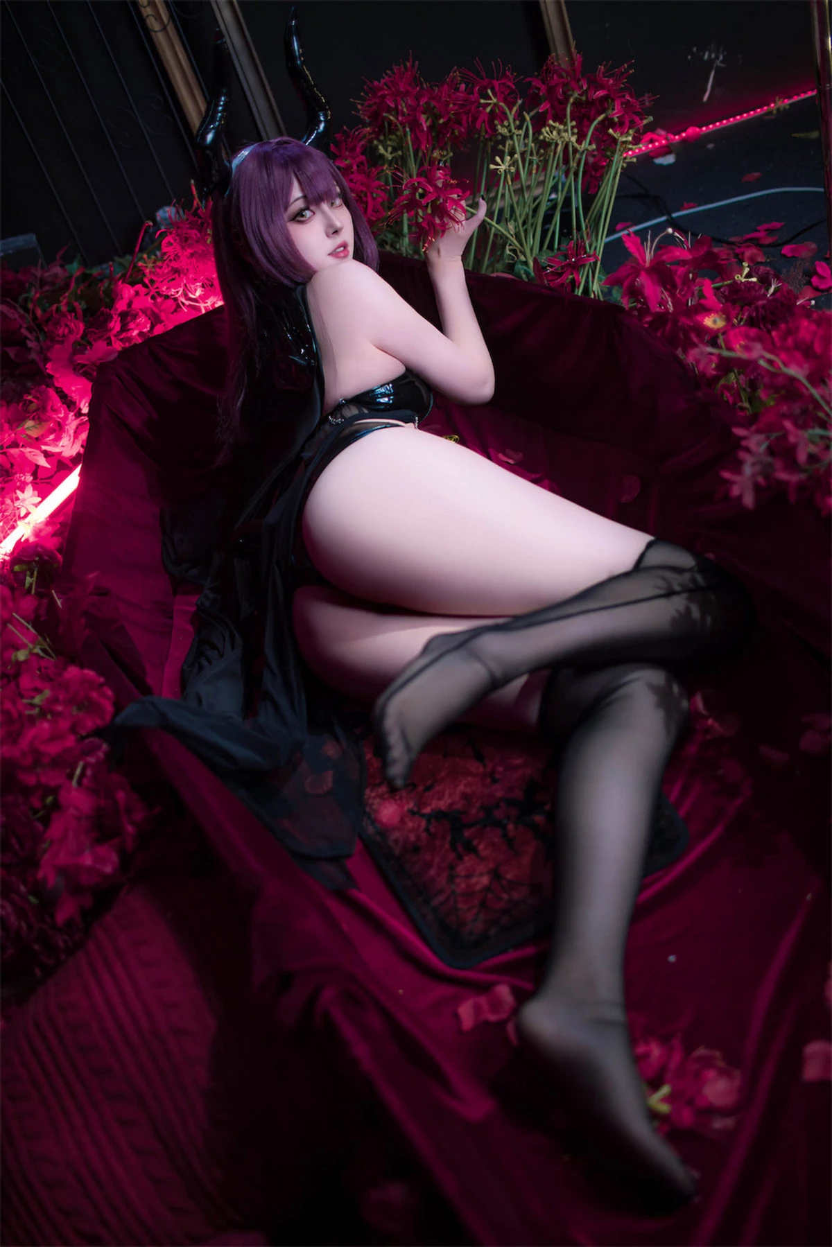 Xgyw.Org_网络美女Natsuko夏夏子德文郡魅魔主题性感黑色皮质情趣服饰秀完美身材诱惑写真90P