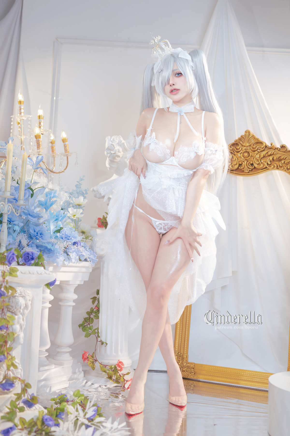 Xgyw.Org_日本性感萝莉Byoru-Cinderella主题性感白色薄纱裙露白色情趣内衣秀惹火身材诱惑写真63P