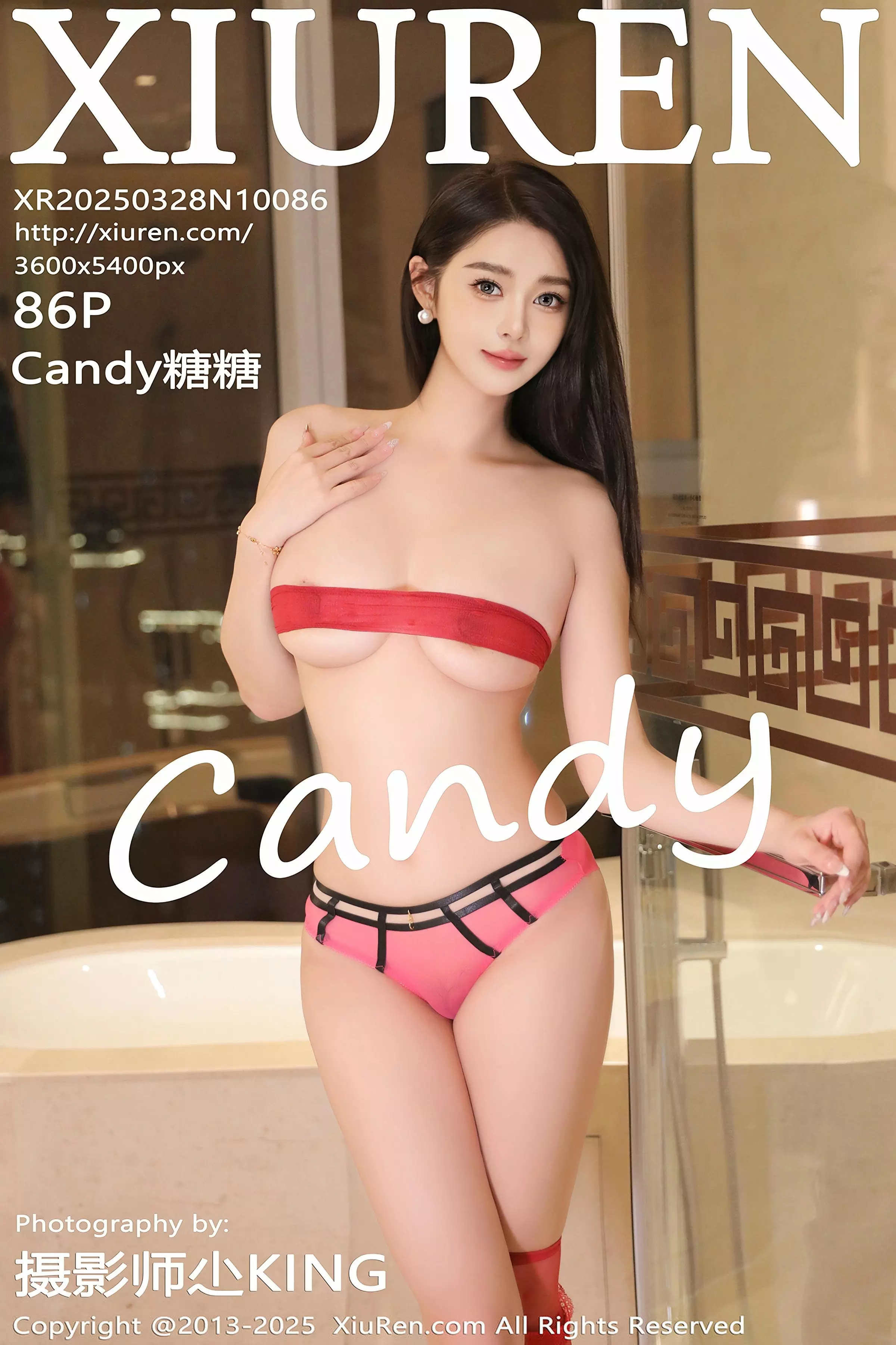 Xgyw.Org_XiuRen第10086期_模特Candy糖糖性感白T配黑短裙露红色丝袜秀丰腴身材诱惑写真86P