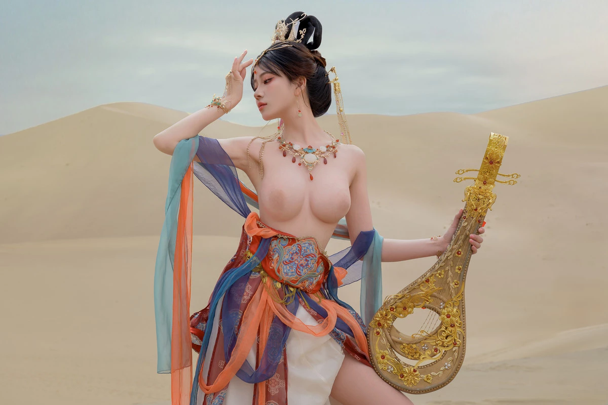 Xgyw.Org_网络美女年年Nnian飞天主题沙漠外景性感仙女薄纱服饰半脱秀婀娜身姿丰满诱惑写真63P