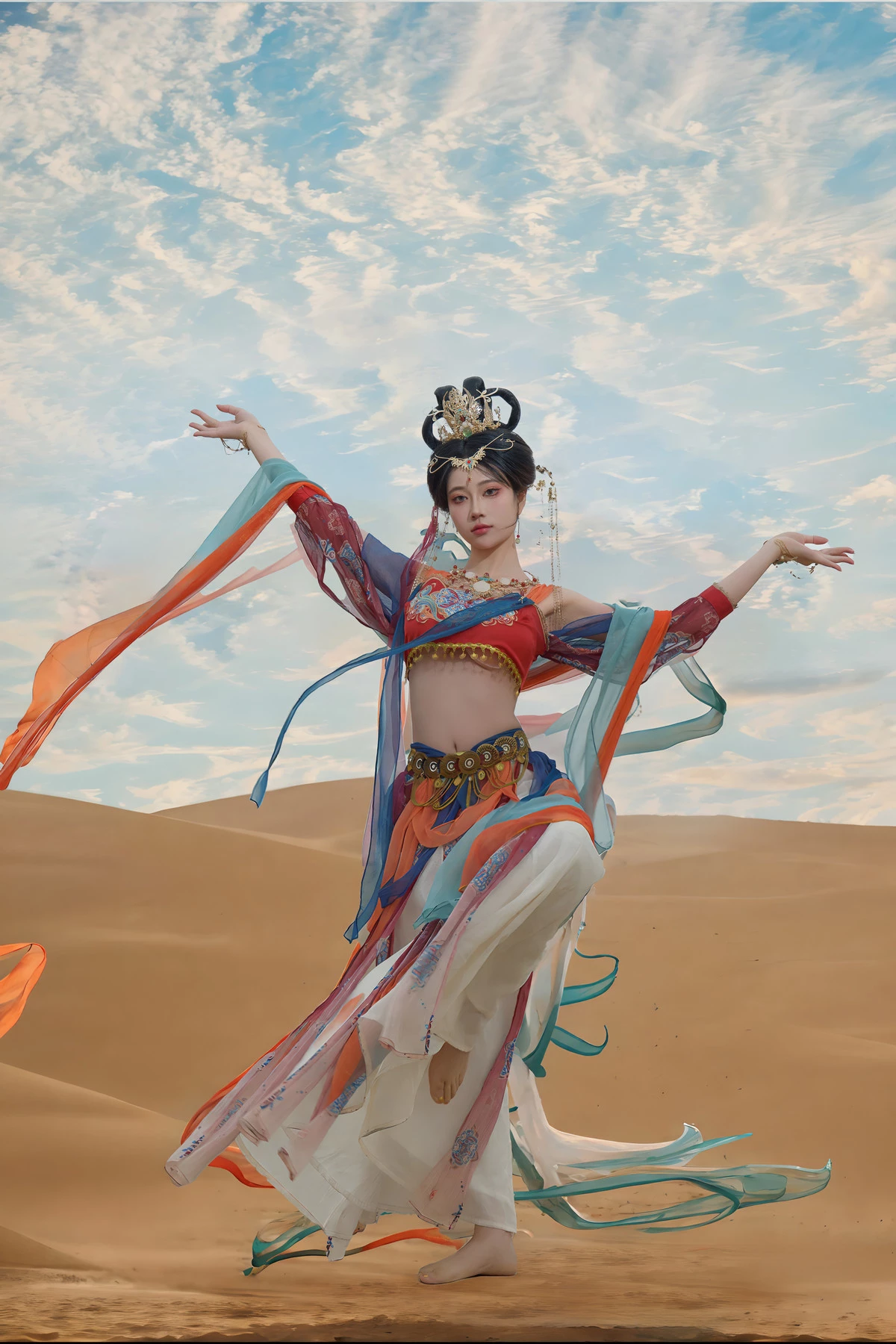 Xgyw.Org_网络美女年年Nnian飞天主题沙漠外景性感仙女薄纱服饰半脱秀婀娜身姿丰满诱惑写真63P