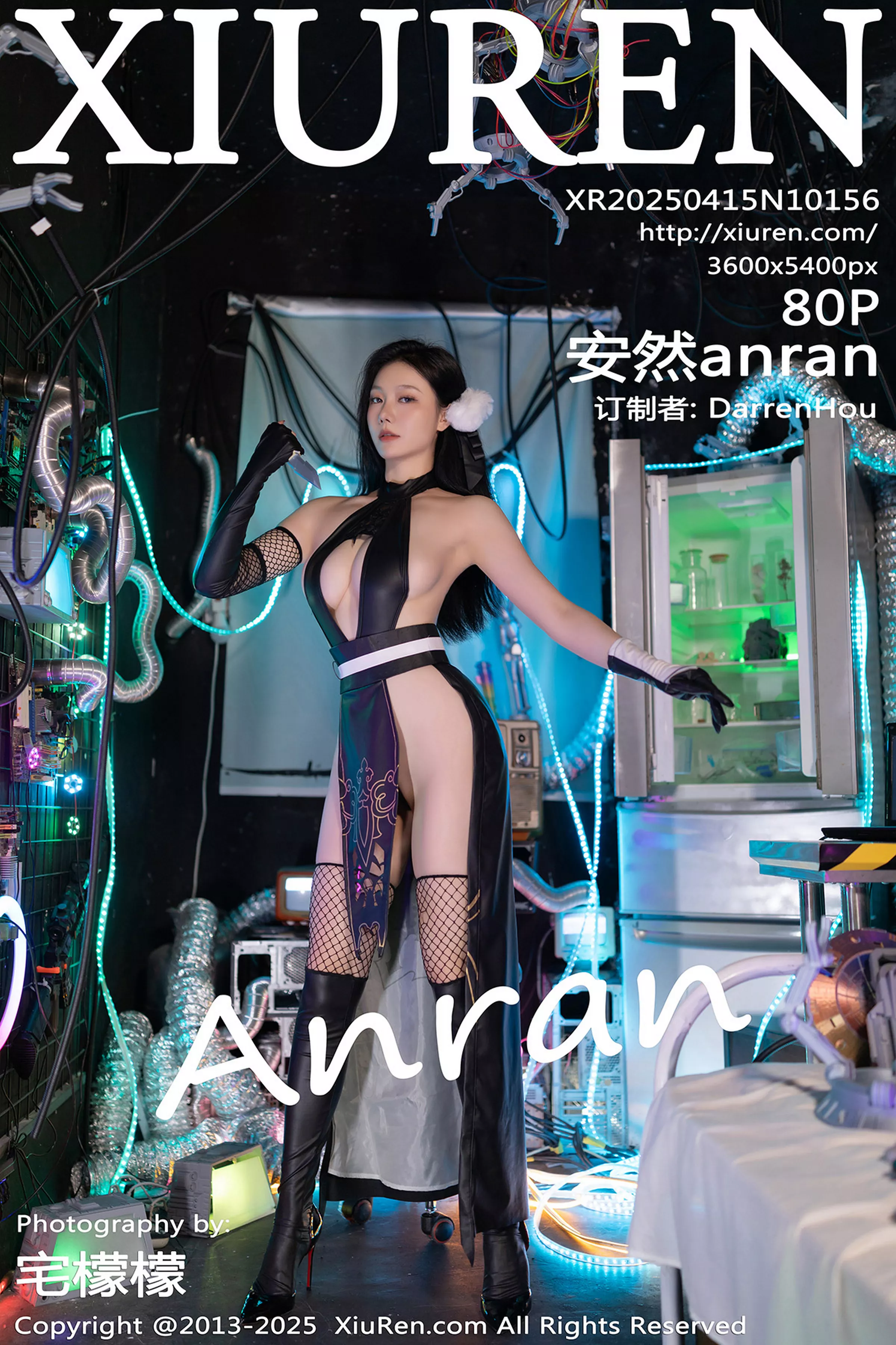 Xgyw.Org_XiuRen第10156期_模特安然anran性感Cosplay服饰配黑丝网袜秀曼妙身姿诱惑写真80P