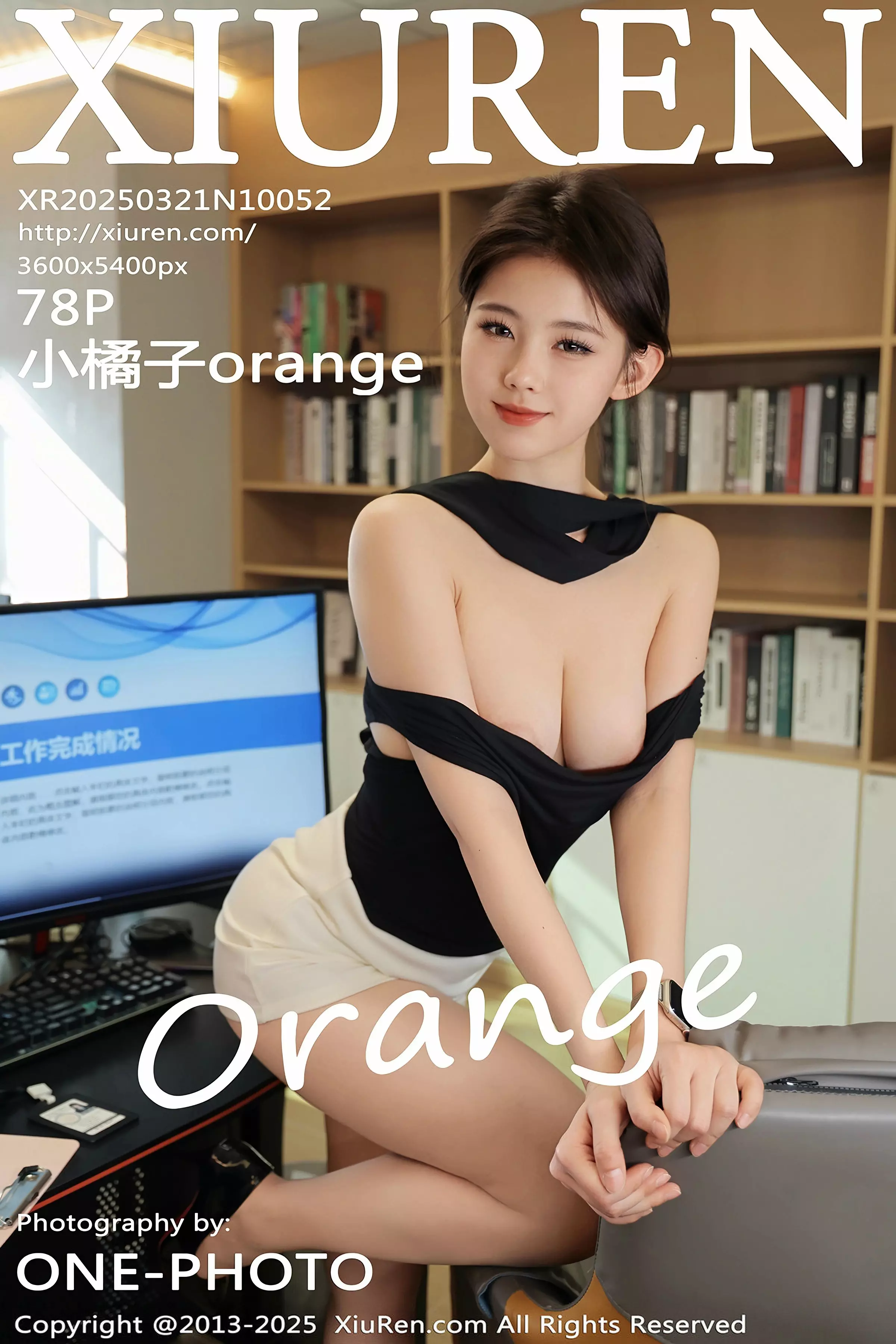 Xgyw.Org_XiuRen第10052期_模特小橘子orange性感黑白职业装配超薄肉丝秀曼妙身姿诱惑写真78P