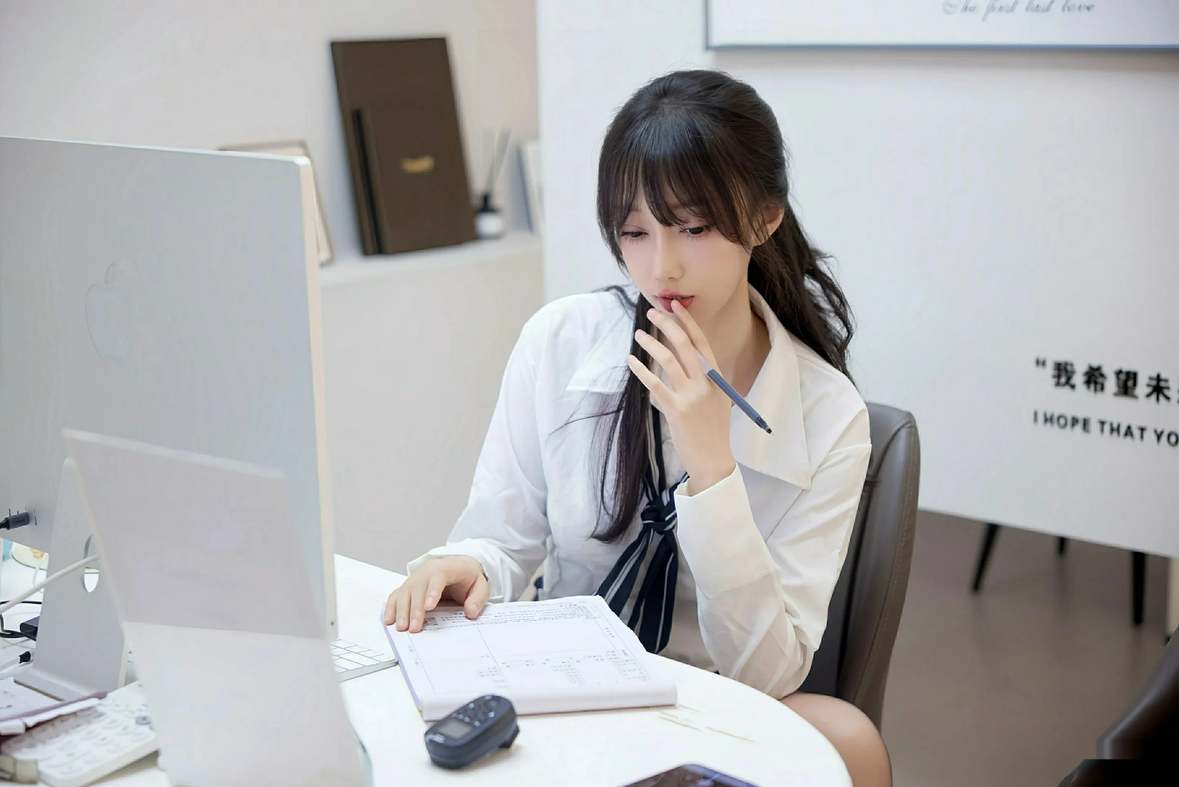 Xgyw.Org_[XiuRen秀人网]No.10636_模特玥儿玥er性感白色衬衫配黑色短裙露超薄黑丝秀美腿诱惑写真58P