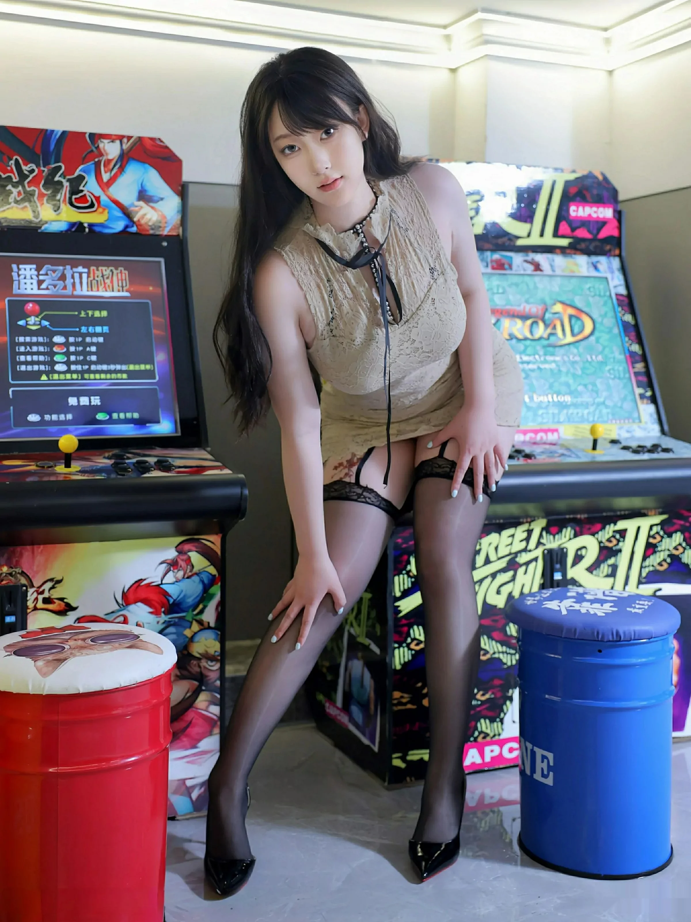 Xgyw.Org_[XiuRen秀人网]No.10643_模特李沁恩lrene性感肉色连衣短裙配黑丝吊袜秀丰腴身材诱惑写真78P