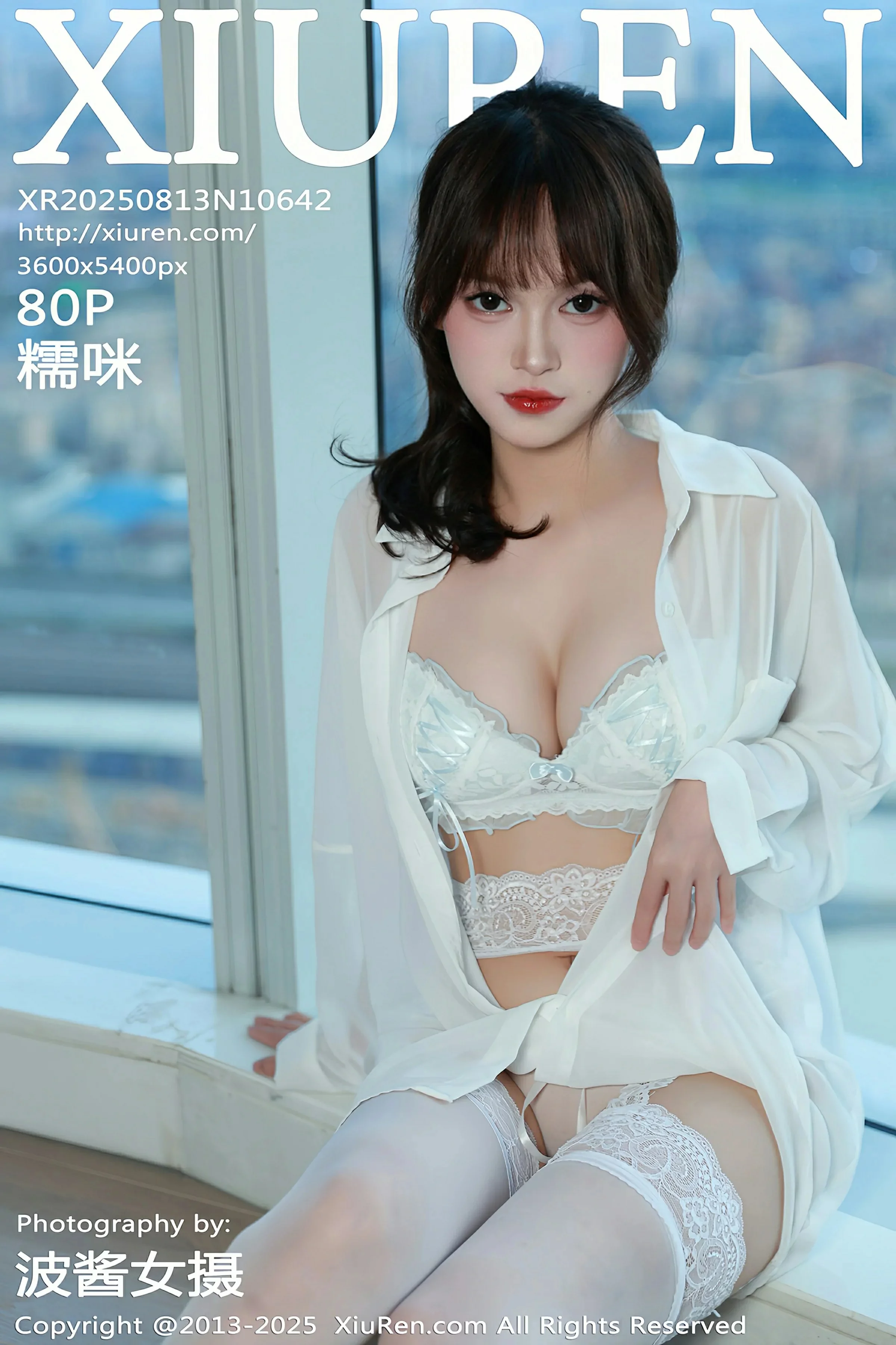 Xgyw.Org_[XiuRen秀人网]No.10642_模特糯咪性感白色衬衫露白色内衣配白丝吊袜秀完美身材诱惑写真80P