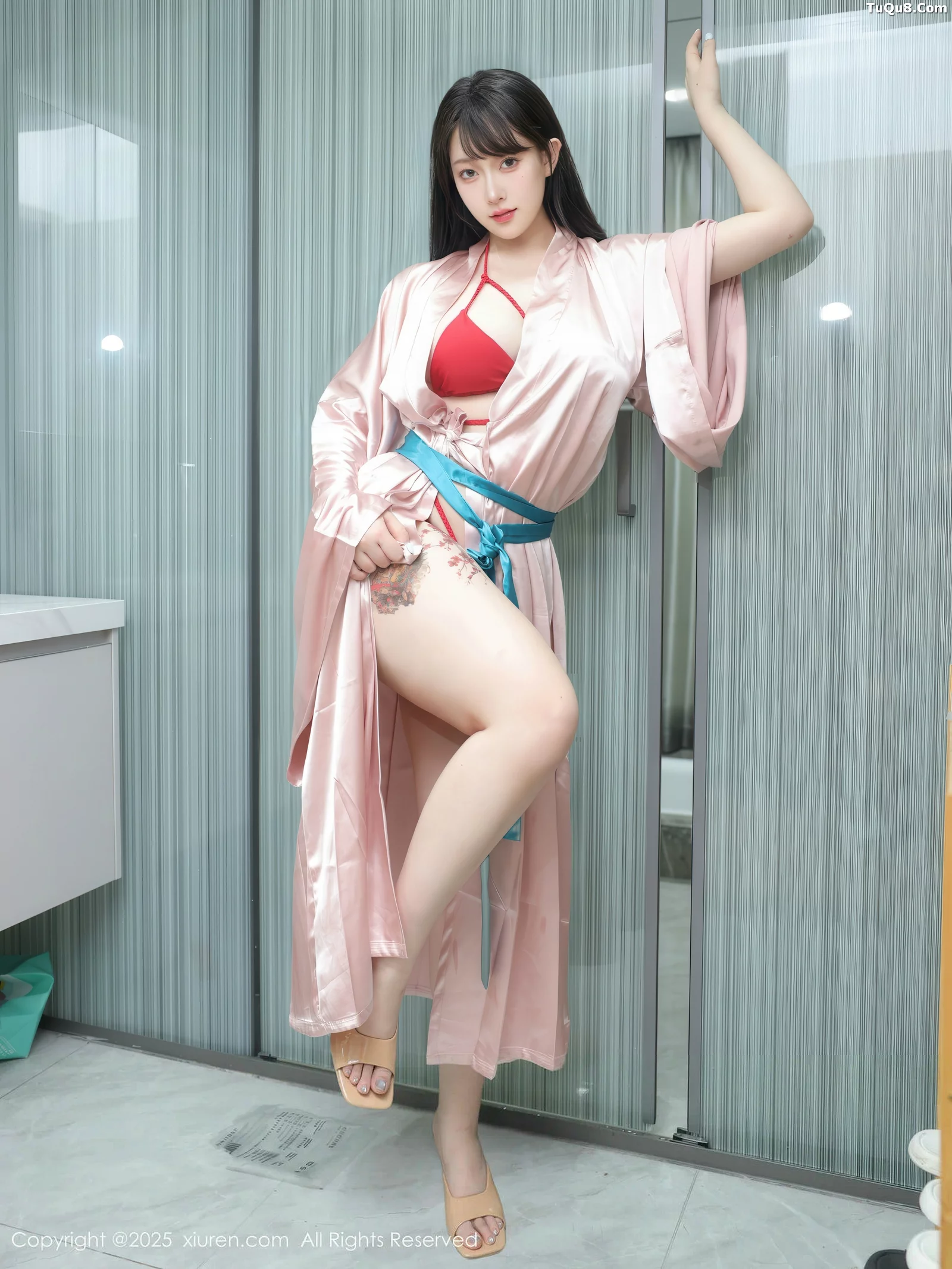 Xgyw.Org_[XiuRen秀人网]No.10724_模特李沁恩lrene浴室场景性感红色比基尼秀丰腴身材撩人诱惑写真79P
