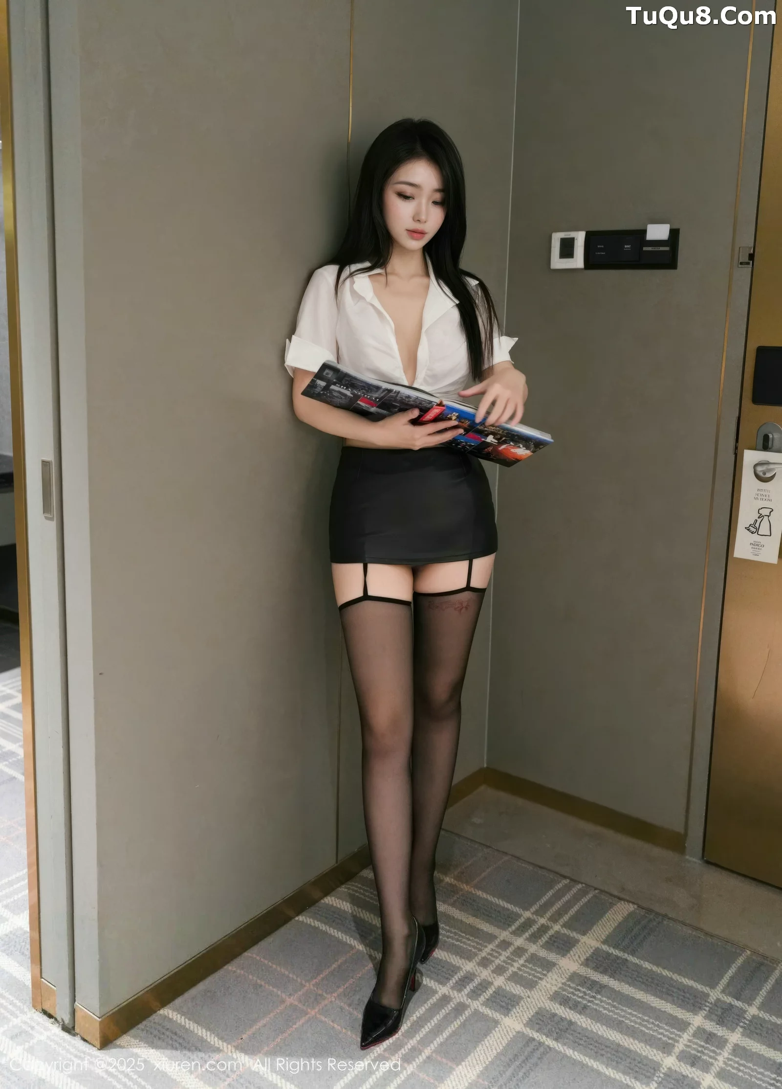 Xgyw.Org_[XiuRen秀人网]No.10669_新人模特烧烧小桃性感黑色情趣内衣配黑丝吊袜秀曼妙身材诱惑写真99P
