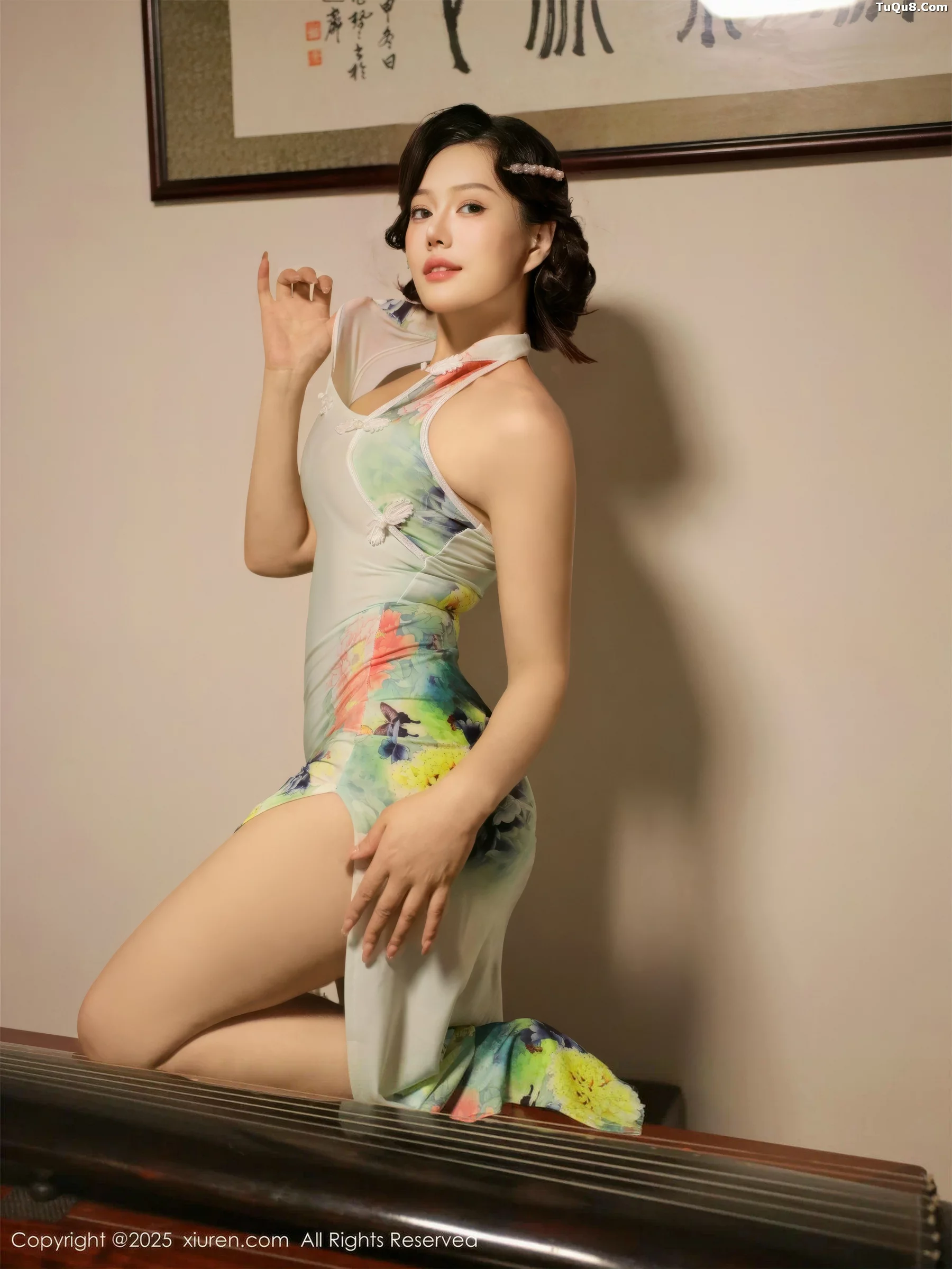 Xgyw.Org_[XiuRen秀人网]No.10749_新人模特莉莉安娜o性感绿色旗袍配超薄肉丝秀丰满身材诱惑写真73P