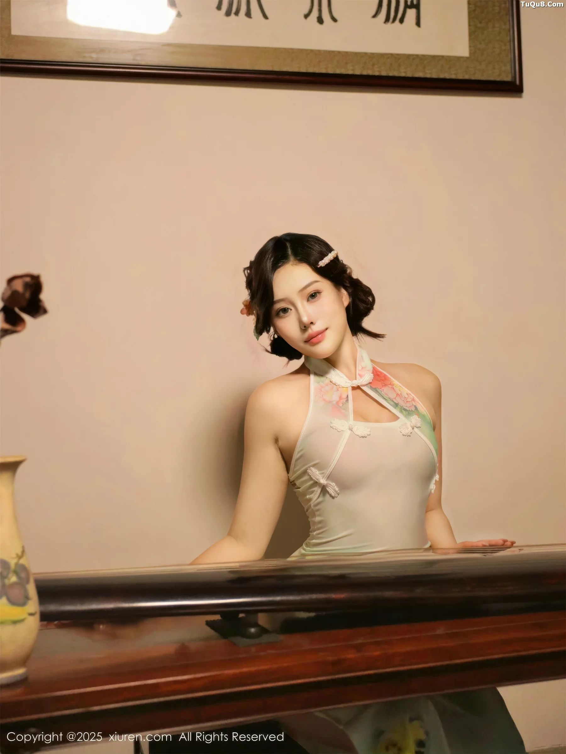 Xgyw.Org_[XiuRen秀人网]No.10749_新人模特莉莉安娜o性感绿色旗袍配超薄肉丝秀丰满身材诱惑写真73P