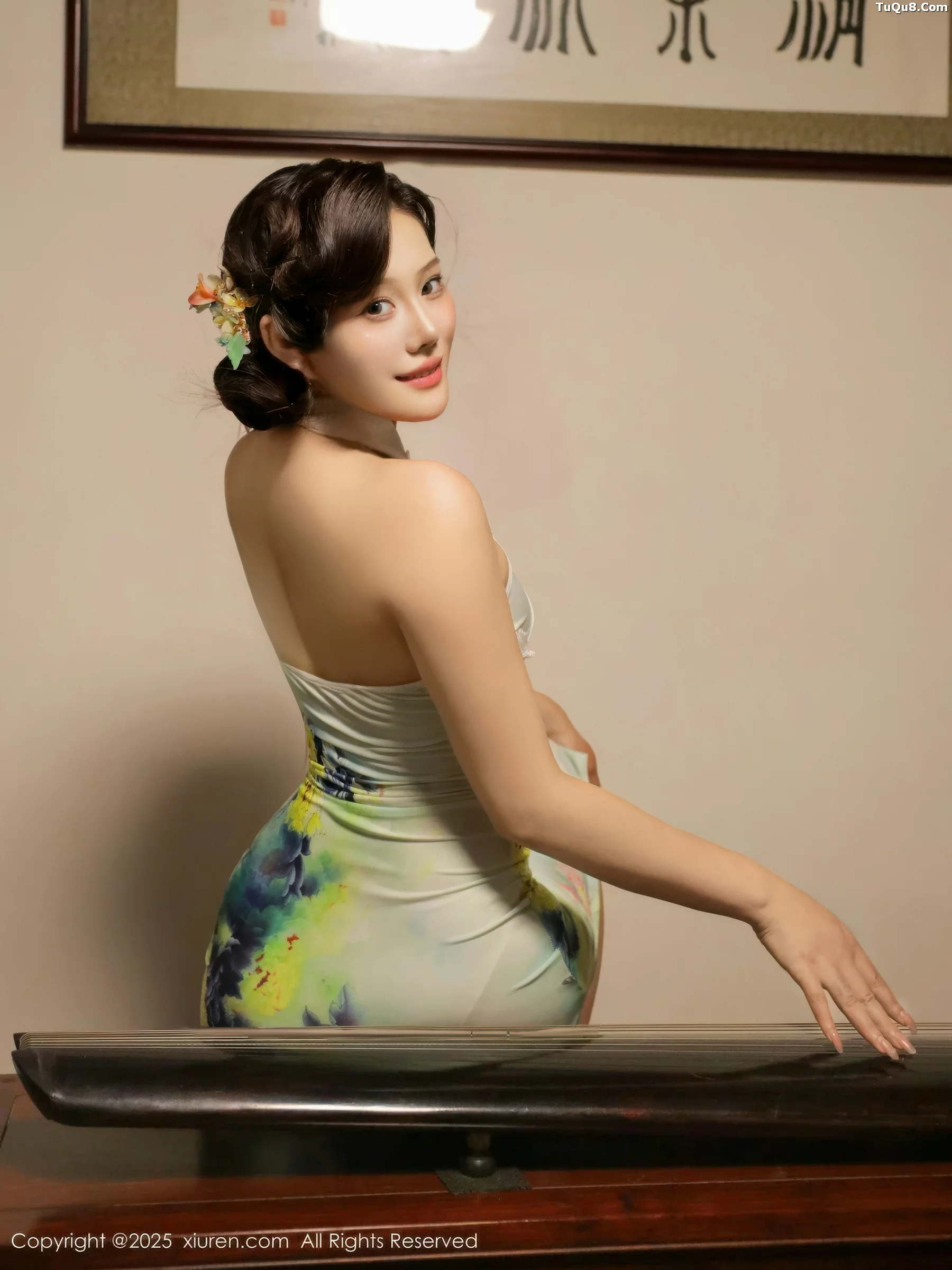 Xgyw.Org_[XiuRen秀人网]No.10749_新人模特莉莉安娜o性感绿色旗袍配超薄肉丝秀丰满身材诱惑写真73P