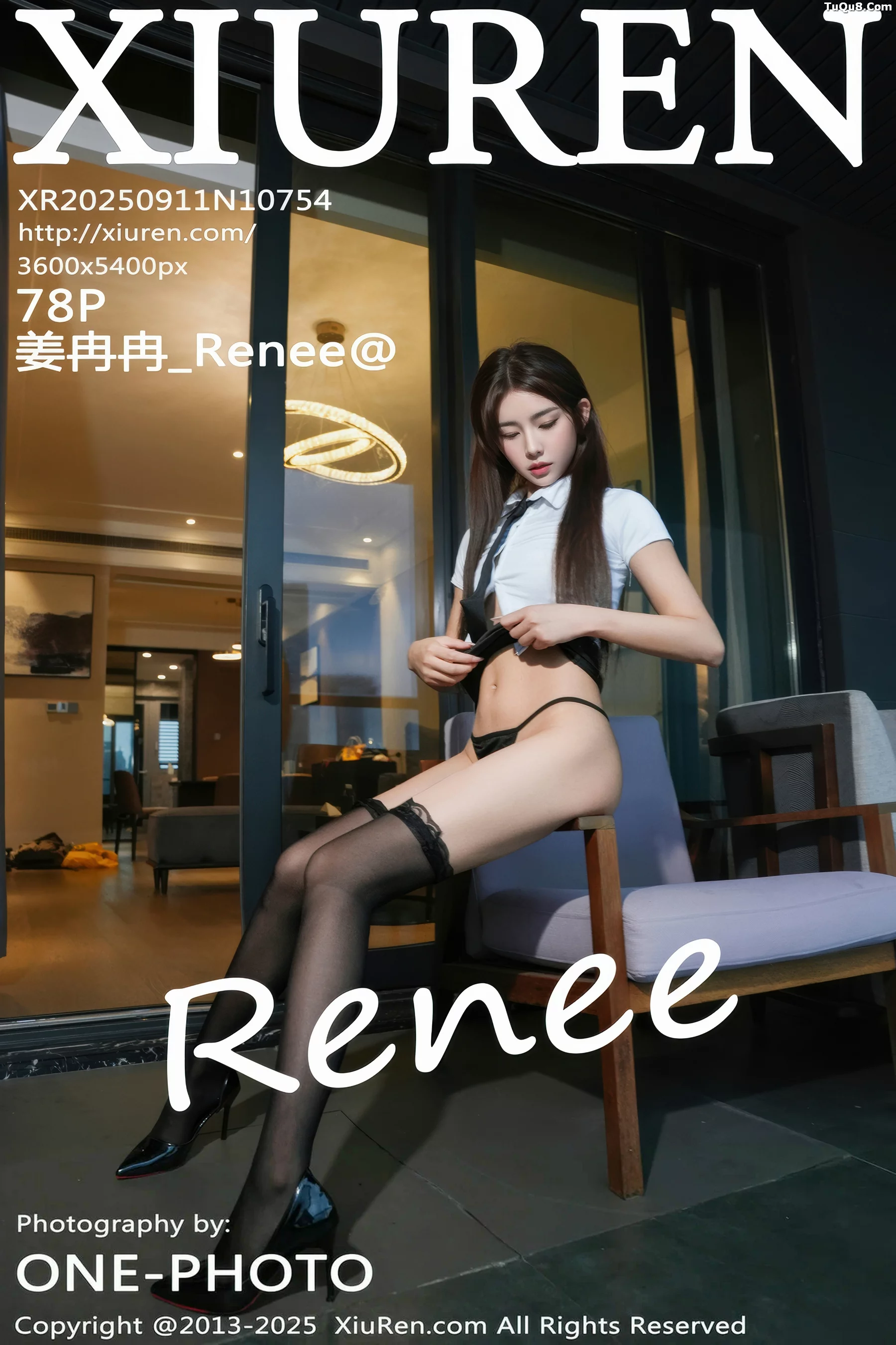 Xgyw.Org_[XiuRen秀人网]No.10754_新人模特姜冉冉_Renee@性感白T恤配黑丝袜秀曼妙身姿诱惑写真78P