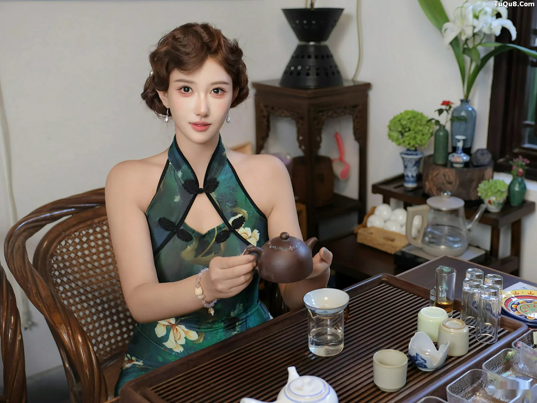 Xgyw.Org_[XiuRen秀人网]No.10815_模特金允希Yuki性感绿色旗袍配超薄肉丝秀丰腴身材迷人诱惑写真78P