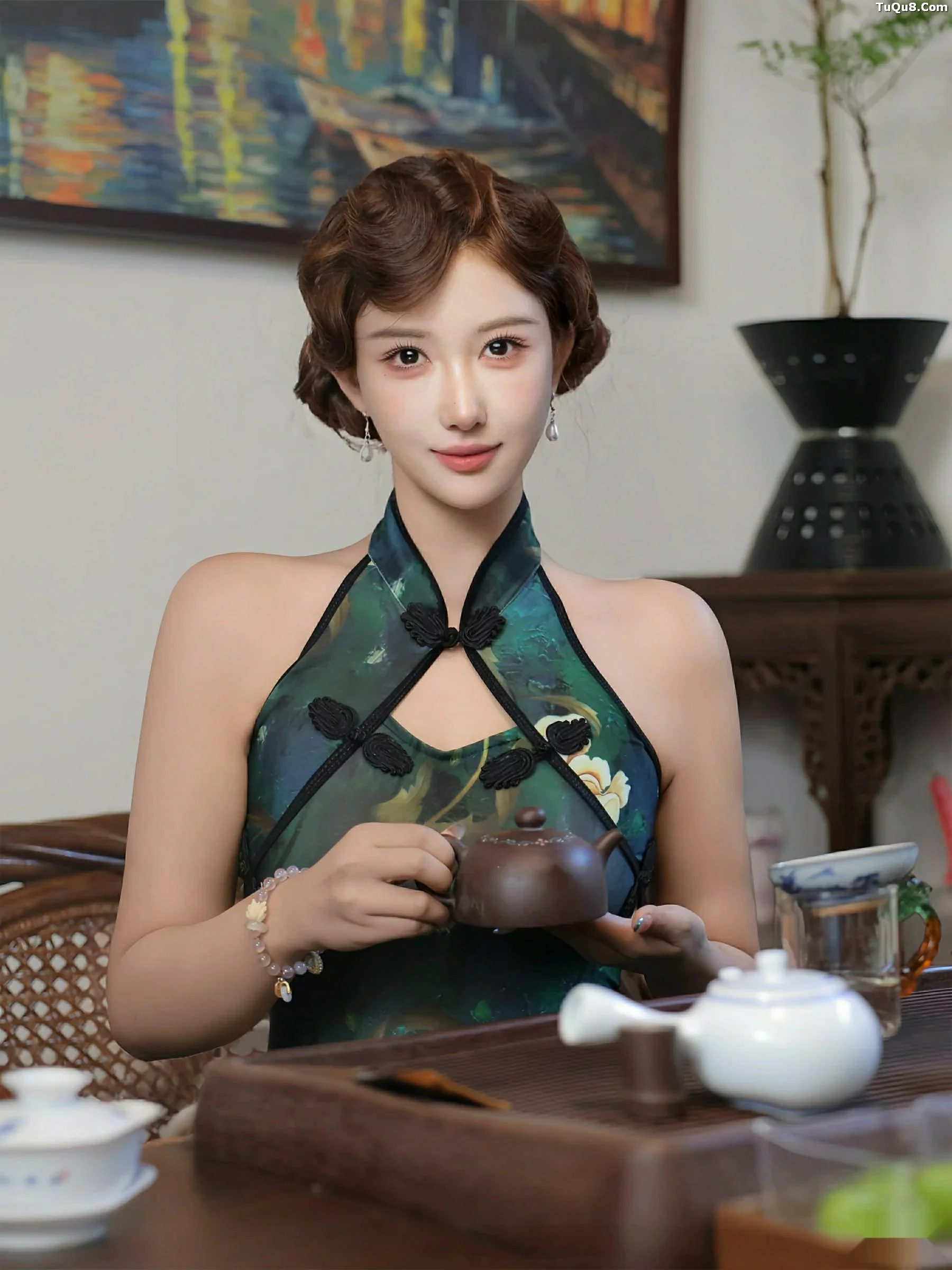 Xgyw.Org_[XiuRen秀人网]No.10815_模特金允希Yuki性感绿色旗袍配超薄肉丝秀丰腴身材迷人诱惑写真78P