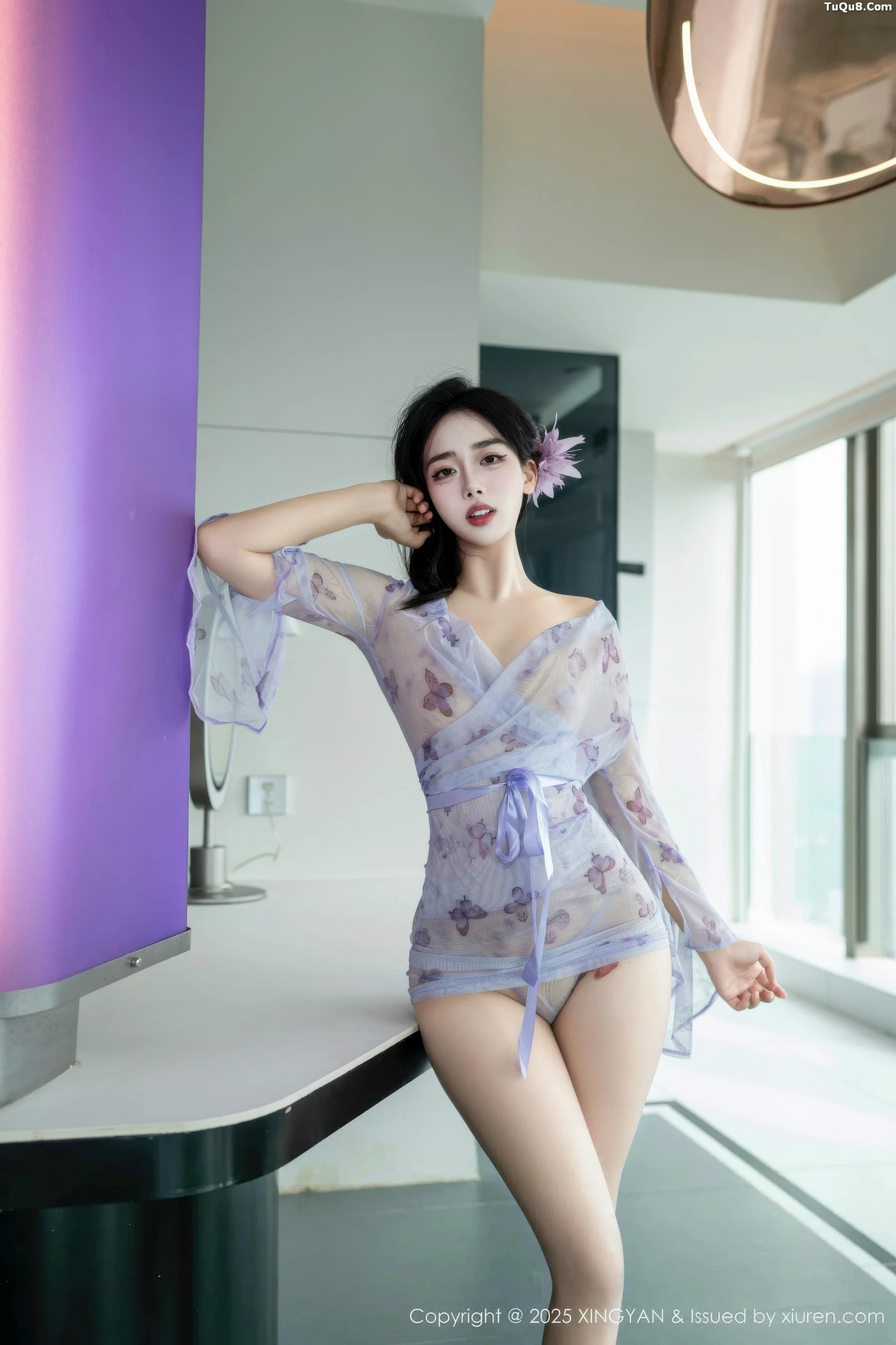 Xgyw.Org_[XINGYAN星颜社]VOL.409_模特阮福福性感蓝色轻透情趣服饰配肉丝袜秀曼妙身材诱惑写真63P