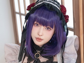 性感尤物清水由乃黑江雫主题性感黑色女仆装露黑色内衣配黑丝吊袜秀美腿诱惑写真94P