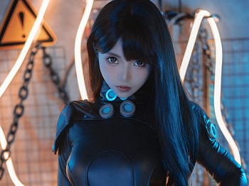 日本性感萝莉Byoru杀戮都市主题性感黑色紧身服饰+黑色高叉连体衣秀完美身材诱惑写真90P